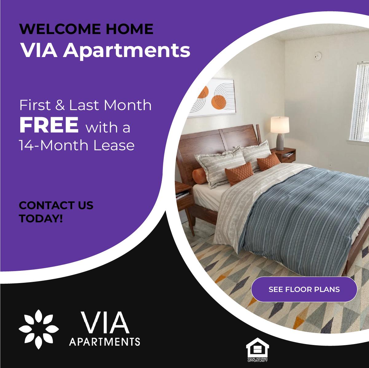 Via Apartments - Welcome Home Move-In Special Advertisement - 5th Floor Media